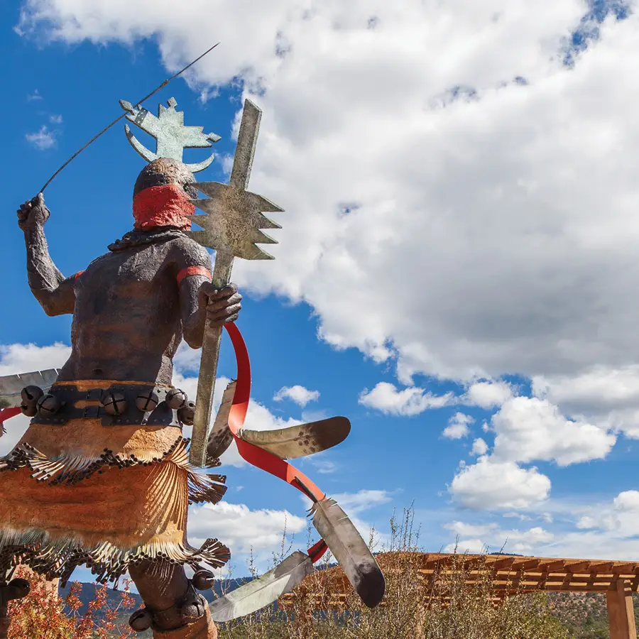 Large statue of a traditional dancer