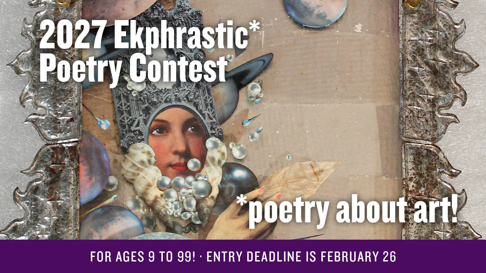 poster for the 2027 Ekphrastic Poetry Contest